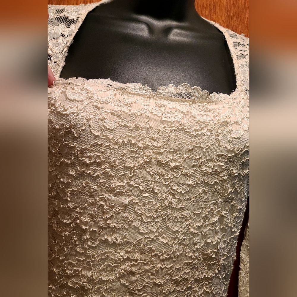 Body Drama Lingerie ivory stretch lace body suit szL - Picture 4 of 12